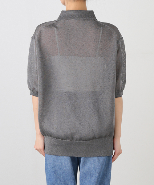 plage(プラージュ)の「CURRENTAGE / カレンテージ METALIC C/KNIT トップス(ニット/セーター・レディース・チャコールグレー・FREE)」の3枚目の写真
