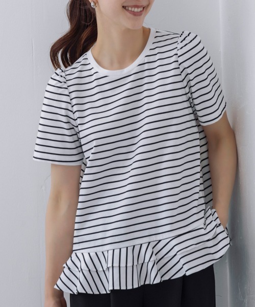 tシャツ 「SONO/ソーノ」エクセレントコットンミニティアードフレアTEE レディース SONO/ソーノ】エクセレントコットンミニティアードフレアTEE（T
