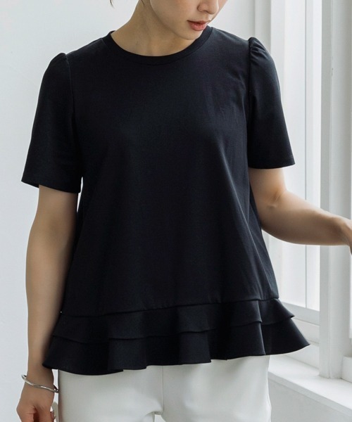 tシャツ 「SONO/ソーノ」エクセレントコットンミニティアードフレアTEE レディース Sono tシャツ 「SONO/ソーノ」エクセレントコットンミニ