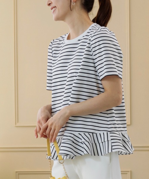 tシャツ 「SONO/ソーノ」エクセレントコットンミニティアードフレアTEE レディース Sono tシャツ 「SONO/ソーノ」エクセレントコットンミニ