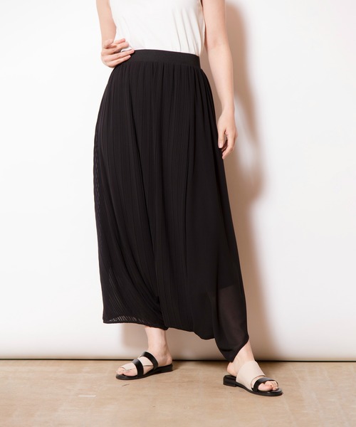 OSMOSIS(オズモーシス)の「プリーツレイヤードアラジンパンツ(その他パンツ・レディース・ブラック/ライトグレー/ブルー・ONE SIZE)」の9枚目の写真