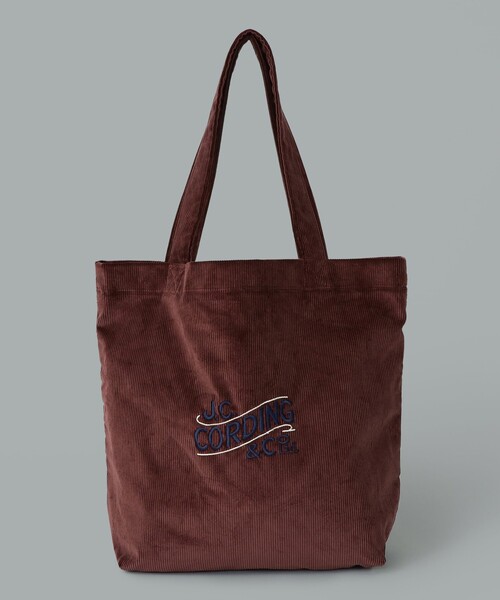 BEAMS F（ビームスエフ）の「【別注】CORDINGS / コーデュロイ トート バッグ（トートバッグ・メンズ・ワイン/ネイビー・ONE SIZE）」の2枚目の写真