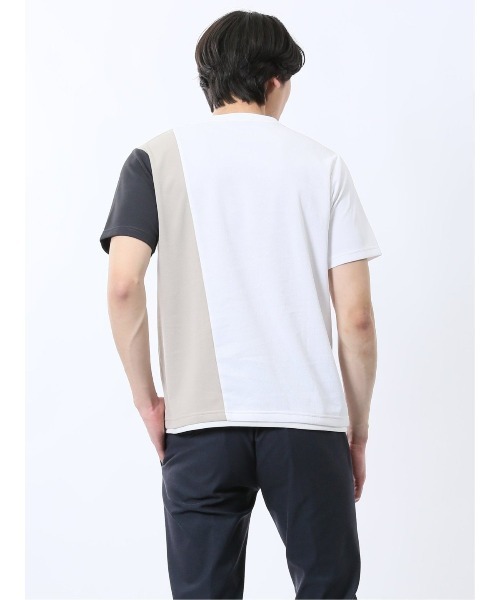 TAKA-Q(タカキュー)の「【ストレッチ 吸水速乾】タカキュー ポンチ配色 クルーネック 半袖 Tシャツ(Tシャツ/カットソー・メンズ・ネイビー/ホワイト・MEDIUM/LARGE/X-LARGE)」の11枚目の写真