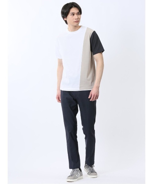 TAKA-Q(タカキュー)の「【ストレッチ 吸水速乾】タカキュー ポンチ配色 クルーネック 半袖 Tシャツ(Tシャツ/カットソー・メンズ・ネイビー/ホワイト・MEDIUM/LARGE/X-LARGE)」の13枚目の写真