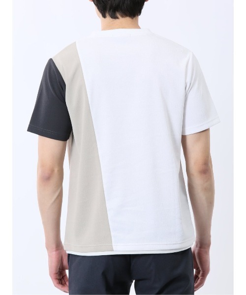 TAKA-Q(タカキュー)の「【ストレッチ 吸水速乾】タカキュー ポンチ配色 クルーネック 半袖 Tシャツ(Tシャツ/カットソー・メンズ・ネイビー/ホワイト・MEDIUM/LARGE/X-LARGE)」の16枚目の写真
