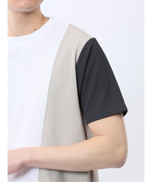 TAKA-Q(タカキュー)の「【ストレッチ 吸水速乾】タカキュー ポンチ配色 クルーネック 半袖 Tシャツ(Tシャツ/カットソー・メンズ・ネイビー/ホワイト・MEDIUM/LARGE/X-LARGE)」の18枚目の写真
