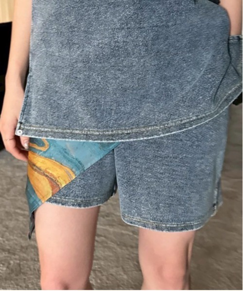 MEDI DENIM LIKE SHORT PANTS