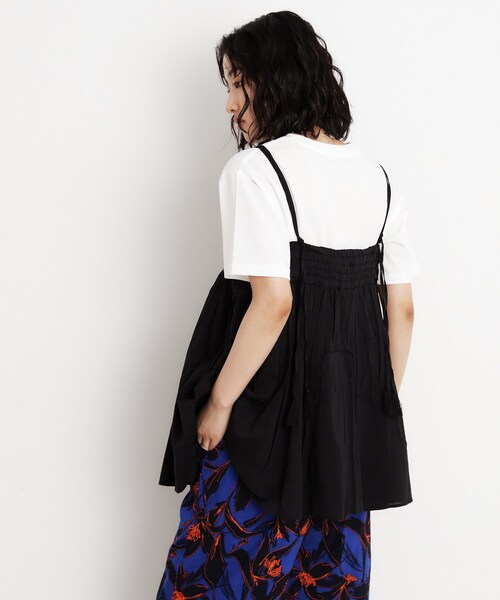 THE SHOP TK (ザ ショップ ティーケー )の「ギャザーチュニック【洗える】(チュニック・レディース・オフホワイト/ブラック/オレンジ・12/13)」の9枚目の写真