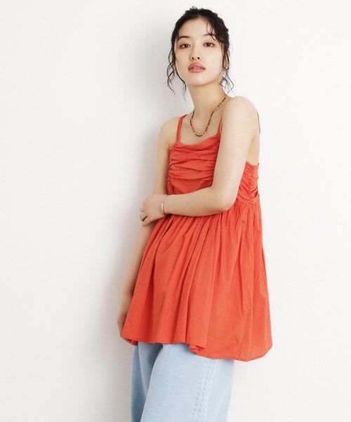 THE SHOP TK (ザ ショップ ティーケー )の「ギャザーチュニック【洗える】(チュニック・レディース・オフホワイト/ブラック/オレンジ・12/13)」の13枚目の写真