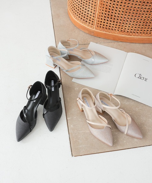 haremode（ハレモード）の「ミラージュチャンキーヒール オケージョンパンプス（パンプス・レディース・ベージュ/シルバー/ブラック・22.5cm/23cm/23.5cm/24cm/24.5cm）」の19枚目の写真