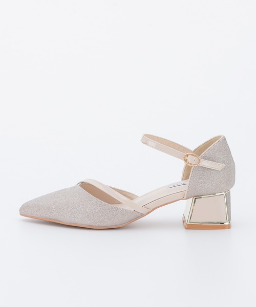 haremode（ハレモード）の「ミラージュチャンキーヒール オケージョンパンプス（パンプス・レディース・ベージュ/シルバー/ブラック・22.5cm/23cm/23.5cm/24cm/24.5cm）」の9枚目の写真