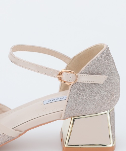 haremode（ハレモード）の「ミラージュチャンキーヒール オケージョンパンプス（パンプス・レディース・ベージュ/シルバー/ブラック・22.5cm/23cm/23.5cm/24cm/24.5cm）」の13枚目の写真