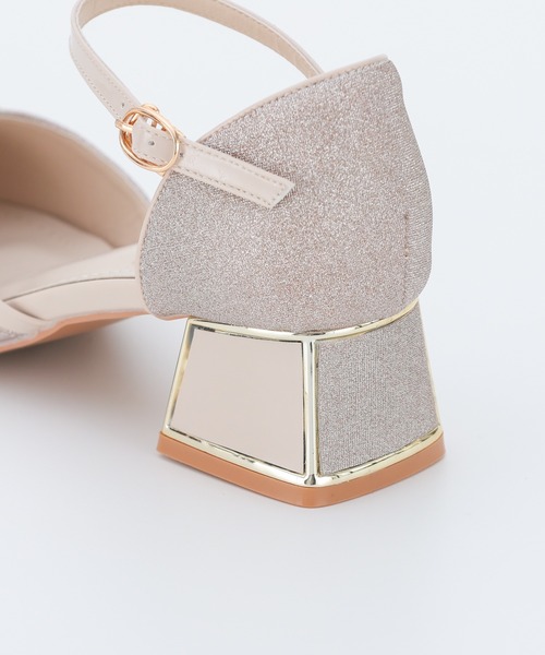 haremode（ハレモード）の「ミラージュチャンキーヒール オケージョンパンプス（パンプス・レディース・ベージュ/シルバー/ブラック・22.5cm/23cm/23.5cm/24cm/24.5cm）」の12枚目の写真