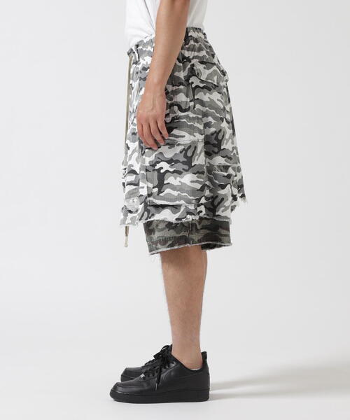 FR(13)NDS（フレンズ）の「FR(13)NDS /フレンズ/Fake Layered Cargo SHORTS（カーゴパンツ・メンズ・ホワイト/ブラック・F）」の9枚目の写真