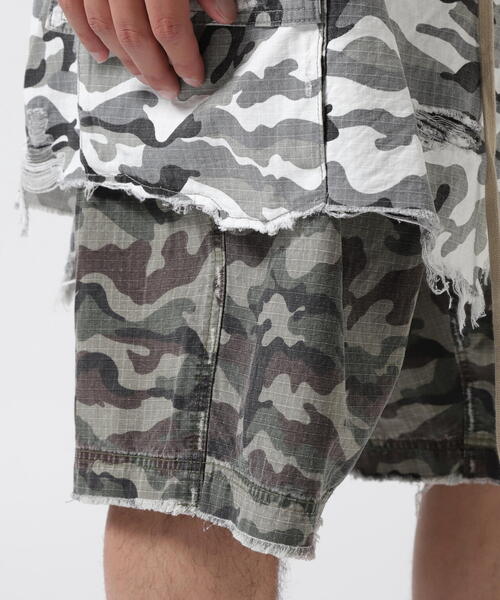 FR(13)NDS（フレンズ）の「FR(13)NDS /フレンズ/Fake Layered Cargo SHORTS（カーゴパンツ・メンズ・ホワイト/ブラック・F）」の14枚目の写真