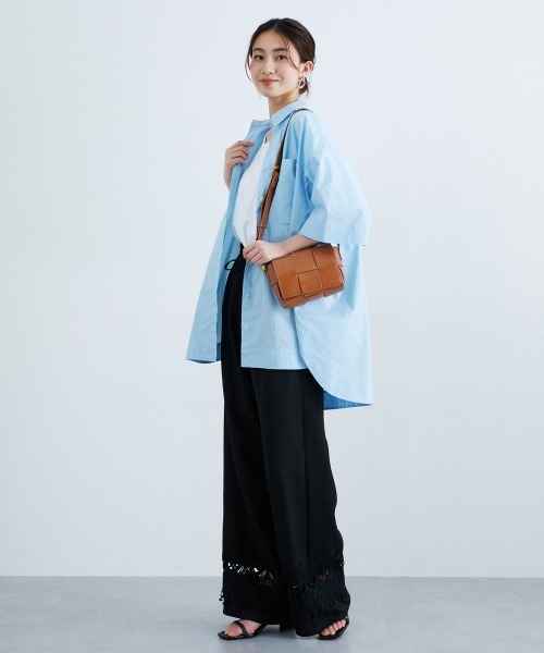 slattgir(スラットジール)の「高身長 裾レースデザインリラックスワイドパンツ(トールサイズ)(その他パンツ・レディース・ライム/ブラック・TM/TL/TLL/T3L/T4L/T5L)」の11枚目の写真