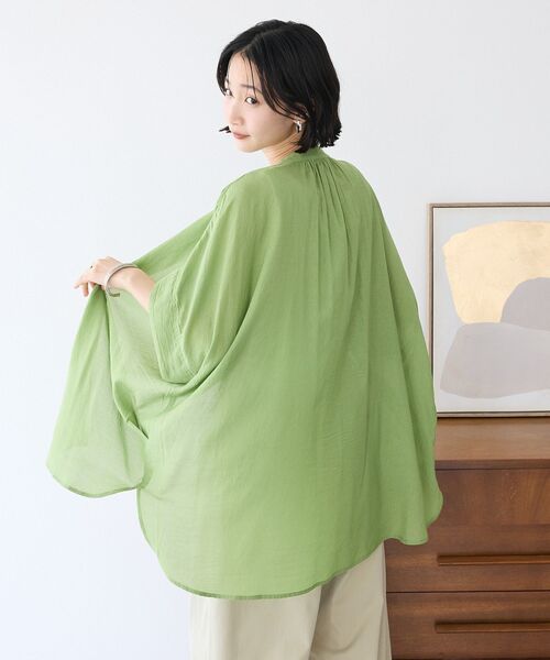 CRAFT STANDARD BOUTIQUE（クラフトスタンダードブティック）の「ヴィンテージボイルミルフィーユチュニック（シャツ/ブラウス・レディース・ベージュ/チャコールグレー/ホワイト/グリーン・FREE）」の18枚目の写真