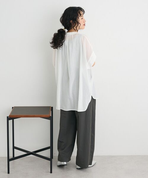 CRAFT STANDARD BOUTIQUE（クラフトスタンダードブティック）の「ヴィンテージボイルミルフィーユチュニック（シャツ/ブラウス・レディース・ベージュ/チャコールグレー/ホワイト/グリーン・FREE）」の19枚目の写真