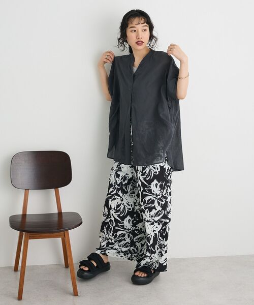CRAFT STANDARD BOUTIQUE（クラフトスタンダードブティック）の「ヴィンテージボイルミルフィーユチュニック（シャツ/ブラウス・レディース・ベージュ/チャコールグレー/ホワイト/グリーン・FREE）」の16枚目の写真