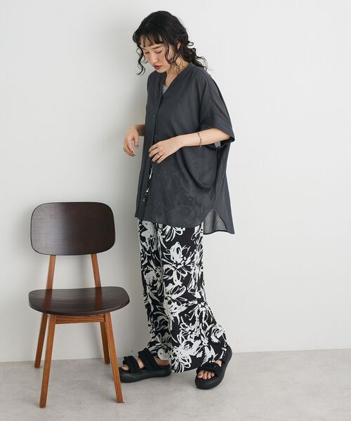 CRAFT STANDARD BOUTIQUE（クラフトスタンダードブティック）の「ヴィンテージボイルミルフィーユチュニック（シャツ/ブラウス・レディース・ベージュ/チャコールグレー/ホワイト/グリーン・FREE）」の15枚目の写真