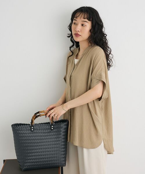 CRAFT STANDARD BOUTIQUE（クラフトスタンダードブティック）の「ヴィンテージボイルミルフィーユチュニック（シャツ/ブラウス・レディース・ベージュ/チャコールグレー/ホワイト/グリーン・FREE）」の20枚目の写真