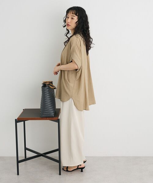 CRAFT STANDARD BOUTIQUE（クラフトスタンダードブティック）の「ヴィンテージボイルミルフィーユチュニック（シャツ/ブラウス・レディース・ベージュ/チャコールグレー/ホワイト/グリーン・FREE）」の21枚目の写真
