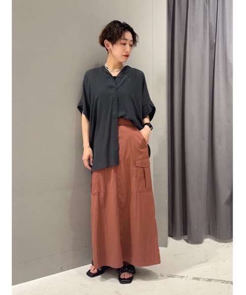CRAFT STANDARD BOUTIQUE（クラフトスタンダードブティック）の「ヴィンテージボイルミルフィーユチュニック（シャツ/ブラウス・レディース・ベージュ/チャコールグレー/ホワイト/グリーン・FREE）」の7枚目の写真