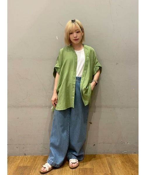 CRAFT STANDARD BOUTIQUE（クラフトスタンダードブティック）の「ヴィンテージボイルミルフィーユチュニック（シャツ/ブラウス・レディース・ベージュ/チャコールグレー/ホワイト/グリーン・FREE）」の5枚目の写真