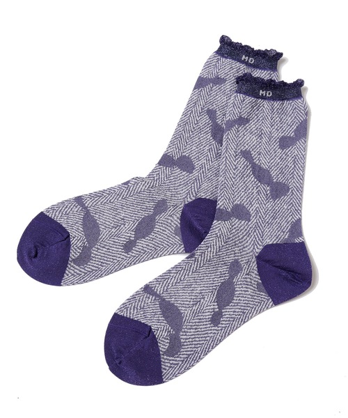 mintdesigns（ミントデザインズ）の「CANDY SOCKS（ソックス/靴下・レディース・ブラック/パープル/レッド・M）」の2枚目の写真