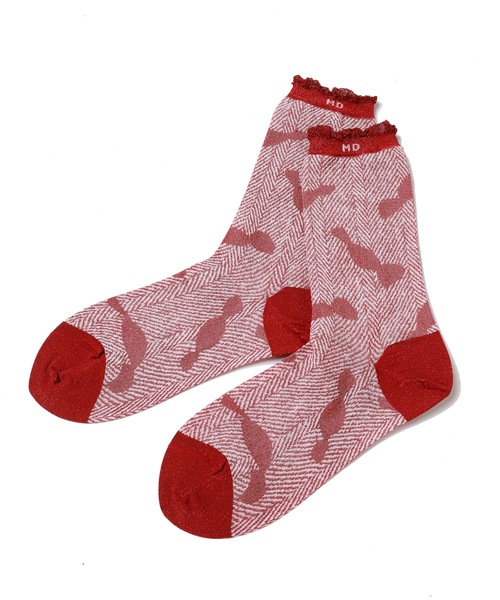 mintdesigns（ミントデザインズ）の「CANDY SOCKS（ソックス/靴下・レディース・ブラック/パープル/レッド・M）」の9枚目の写真