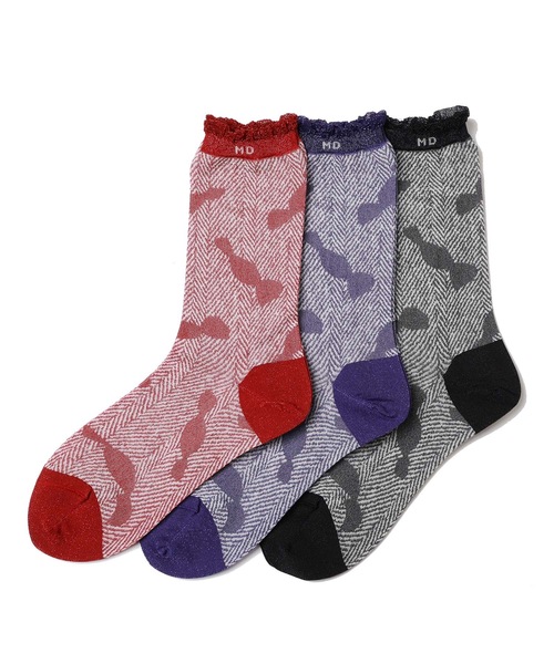 mintdesigns（ミントデザインズ）の「CANDY SOCKS（ソックス/靴下・レディース・ブラック/パープル/レッド・M）」の15枚目の写真