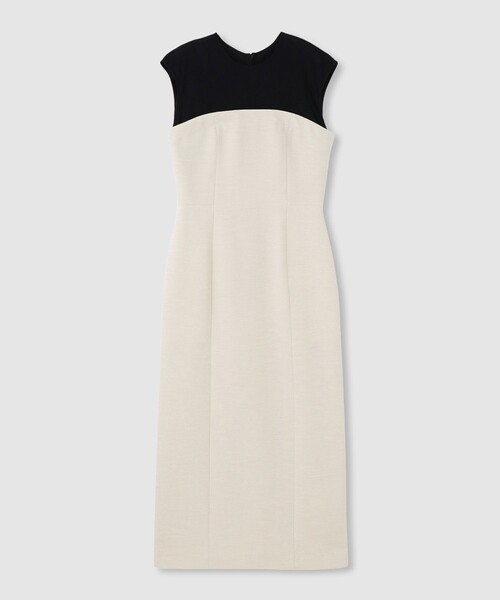 allureville（アルアバイル）の「コンパクトツイルカットコンビワンピース（ワンピース・レディース・アイボリー/グレー系その他・2/1）」の7枚目の写真