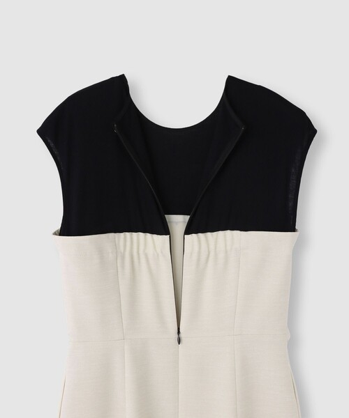 allureville（アルアバイル）の「コンパクトツイルカットコンビワンピース（ワンピース・レディース・アイボリー/グレー系その他・2/1）」の9枚目の写真