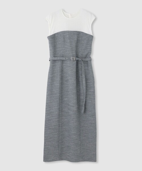 allureville（アルアバイル）の「コンパクトツイルカットコンビワンピース（ワンピース・レディース・アイボリー/グレー系その他・2/1）」の4枚目の写真