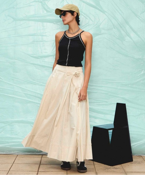 MAISON SPECIAL（メゾンスペシャル）の「Pleated Cotton Pants/コットンプリーツパンツ（その他パンツ・レディース・ブラック/ベージュ/オフホワイト・36/38）」の5枚目の写真