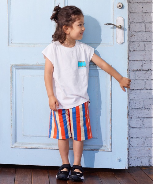 Life Support Products(ライフサポートプロダクツ)の「前後プリントノースリーブTシャツ(Tシャツ/カットソー・キッズ・パープル/チャコール/イエロー/モカ/ホワイト/ライトグリーン/オフホワイト/ブルー・80/90/110/130/140/150/95/100/120)」の20枚目の写真