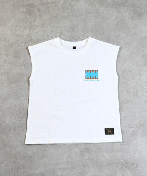 Life Support Products(ライフサポートプロダクツ)の「前後プリントノースリーブTシャツ(Tシャツ/カットソー・キッズ・パープル/チャコール/イエロー/モカ/ホワイト/ライトグリーン/オフホワイト/ブルー・80/90/110/130/140/150/95/100/120)」の16枚目の写真