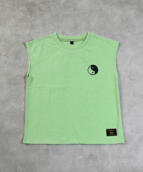 Life Support Products(ライフサポートプロダクツ)の「前後プリントノースリーブTシャツ(Tシャツ/カットソー・キッズ・パープル/チャコール/イエロー/モカ/ホワイト/ライトグリーン/オフホワイト/ブルー・80/90/110/130/140/150/95/100/120)」の21枚目の写真