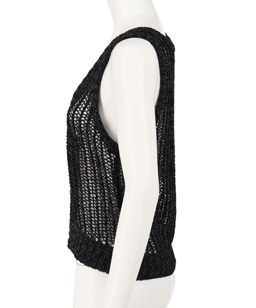 ANAP（アナップ）の「透かし編み ニット ベスト（ベスト・レディース・ブラック/アイボリー・FREE）」の11枚目の写真