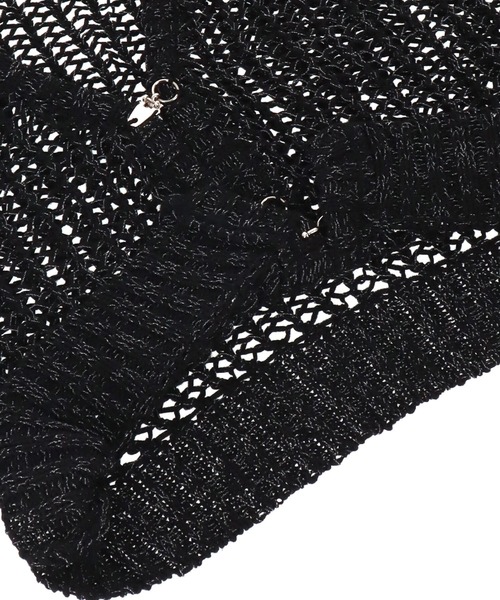 ANAP（アナップ）の「透かし編み ニット ベスト（ベスト・レディース・ブラック/アイボリー・FREE）」の13枚目の写真