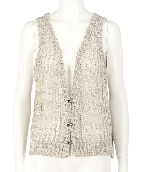 ANAP（アナップ）の「透かし編み ニット ベスト（ベスト・レディース・ブラック/アイボリー・FREE）」の16枚目の写真