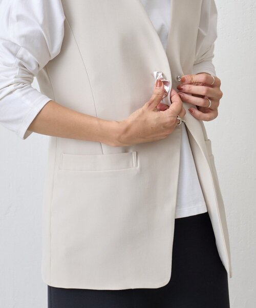 BEARDSLEY（ビアズリー）の「パーツ付きジレ（ベスト・レディース・ブラック/ベージュ・FREE）」の9枚目の写真