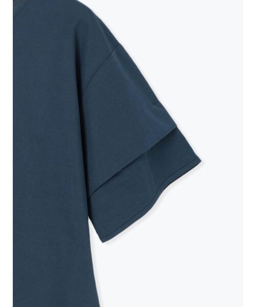 Lugnoncure（ルノンキュール）の「プレーティング袖タックTシャツ（Tシャツ/カットソー・レディース・イエロー/ネイビー/ベージュ/オフホワイト/ブラック・F）」の8枚目の写真