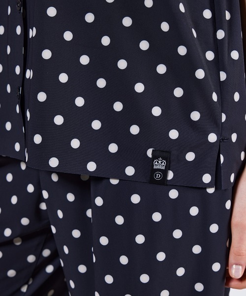 DOUBLE STANDARD CLOTHING(ダブルスタンダードクロージング)の「ウェーブロンダブルデンビープリントシャツ(シャツ/ブラウス・レディース・サックスブルー/ブラック・38/36)」の15枚目の写真