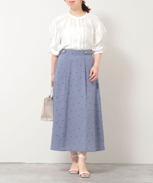 MICO COULIER（ミコクリエ）の「シルキーローンボリューム袖ブラウス（シャツ/ブラウス・レディース・オフホワイト/チャコールグレー/ミント・38）」の10枚目の写真