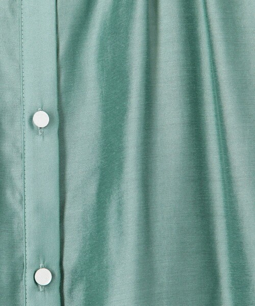 MICO COULIER（ミコクリエ）の「シルキーローンボリューム袖ブラウス（シャツ/ブラウス・レディース・オフホワイト/チャコールグレー/ミント・38）」の4枚目の写真