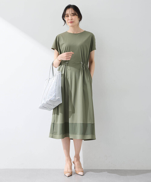 今季物　完売商品　【吸水速乾／洗える／ベーシックワンピース　15(3L) ドライタッチフィット＆フレアワンピース【ストレッチ/イージー