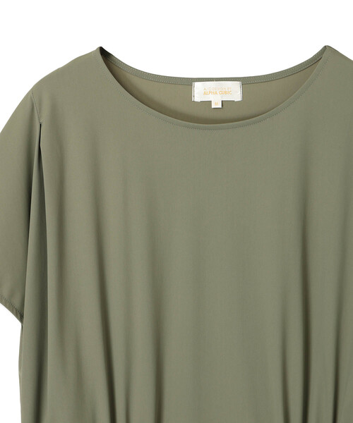 A/C DESIGN BY ALPHA CUBIC（エーシーデザインバイアルファキュービック）の「2025春夏【接触冷感・UVカット・はっ水加工】裾メッシュ切替えラッシュワンピース（ワンピース・レディース・ブラック/カーキ・M/L）」の8枚目の写真