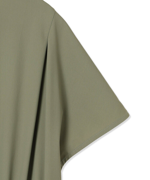 A/C DESIGN BY ALPHA CUBIC（エーシーデザインバイアルファキュービック）の「2025春夏【接触冷感・UVカット・はっ水加工】裾メッシュ切替えラッシュワンピース（ワンピース・レディース・ブラック/カーキ・M/L）」の7枚目の写真