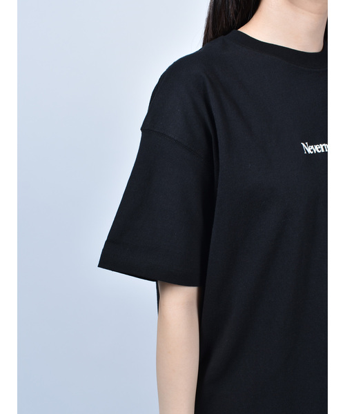 Import & Select(インポートアンドセレクト)の「【Nevernotworking】モンスターバック刺繍フロントロゴBIGTEE ビッグシルエットショートスリーブT 半袖Tシャツ(Tシャツ/カットソー・メンズ・ブラック/ホワイト・3/2)」の9枚目の写真